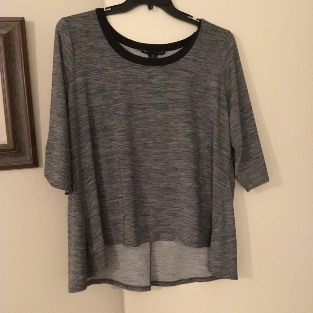 Grey heather 3/4 blouse